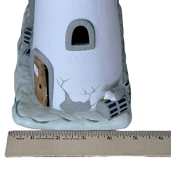 Lighthouse Vintage Stoney Harbor PartyLite Double Candle Holder Collectible Grey - Picture 4 of 16